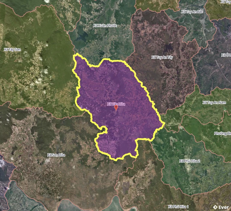 Bản đồ xã Vân Hòa, Đắk Lắk sau sáp nhập