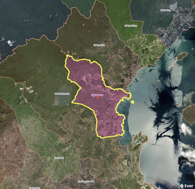 Bản đồ xã Vạn Hưng sau sáp nhập