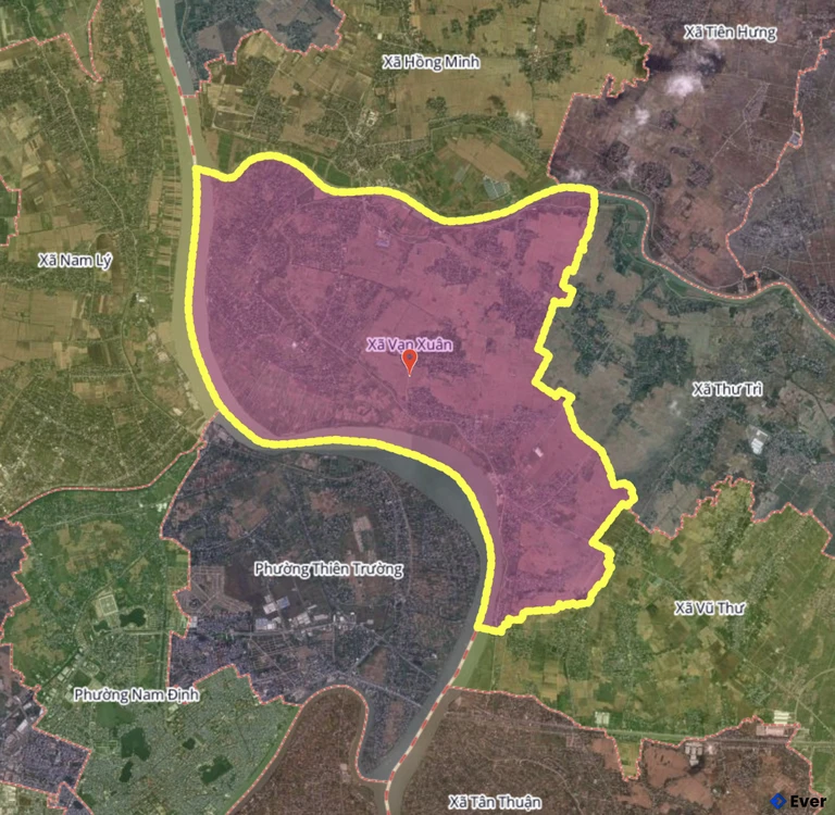 Bản đồ xã Vạn Xuân, Hưng Yên sau sáp nhập