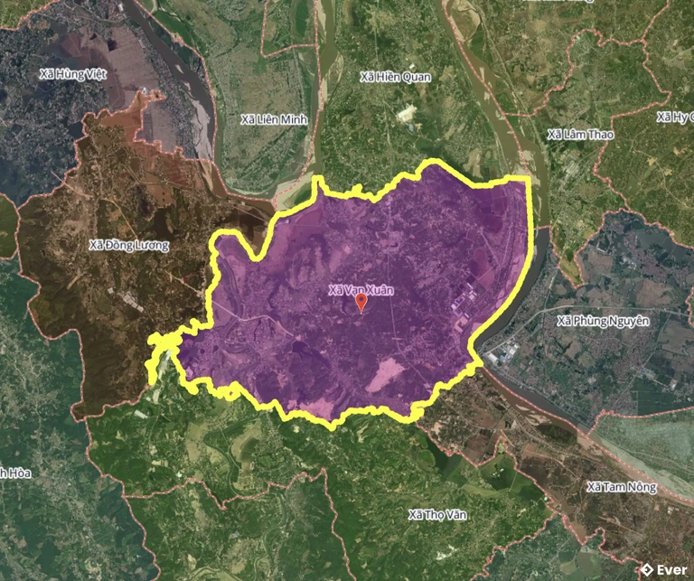 Bản đồ xã Vạn Xuân, Phú Thọ sau sáp nhập