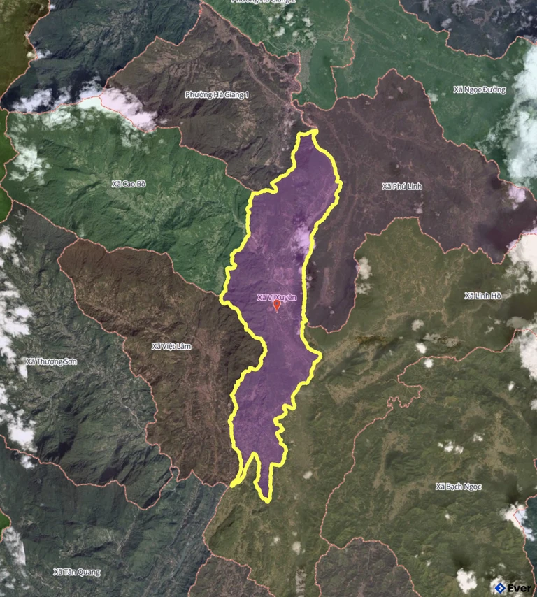 Bản đồ xã Vị Xuyên, Tuyên Quang sau sáp nhập