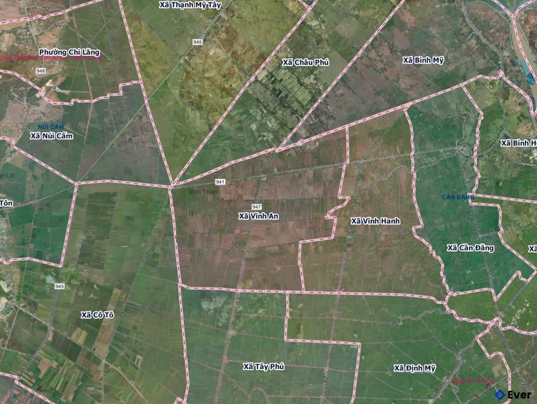 Bản đồ xã Vĩnh An sau sáp nhập