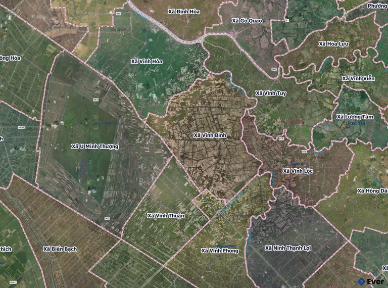 Bản đồ xã Vĩnh Bình sau sáp nhập
