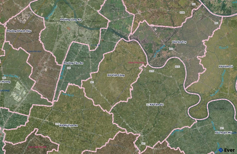 Bản đồ xã Vĩnh Công, Tây Ninh sau sáp nhập