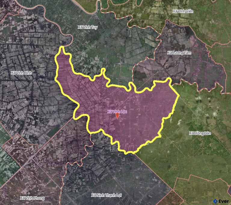 Bản đồ xã Vĩnh Lộc, Cà Mau sau sáp nhập