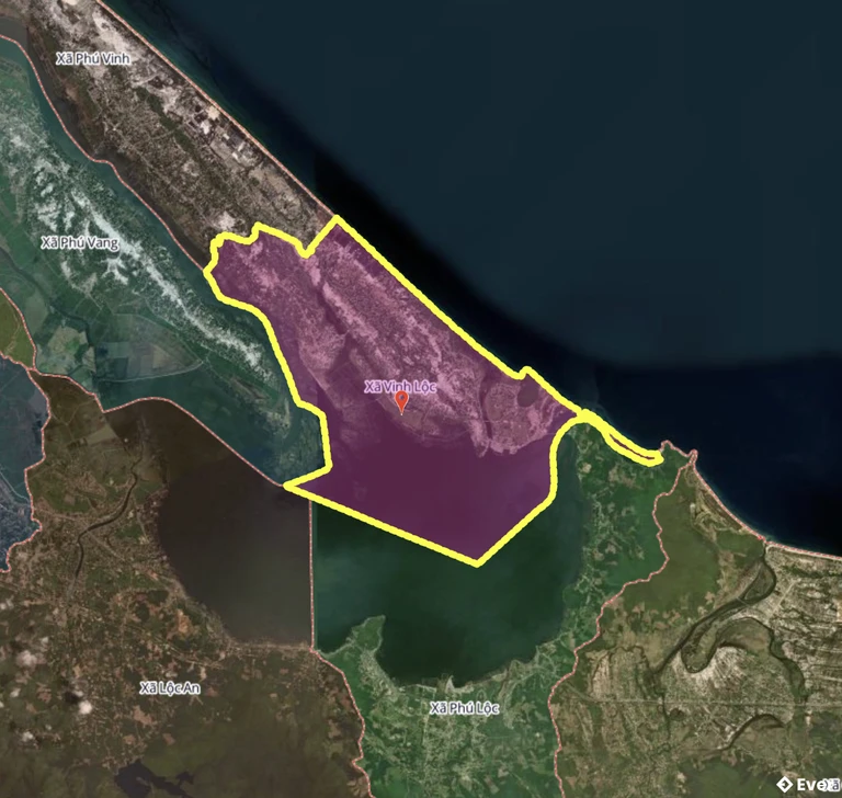 Bản đồ xã Vinh Lộc, Huế sau sáp nhập