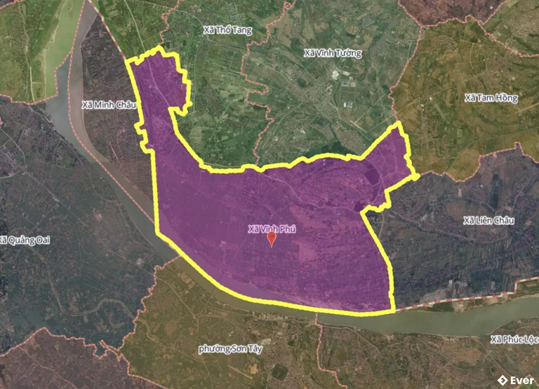 Bản đồ xã Vĩnh Phú, Phú Thọ sau sáp nhập