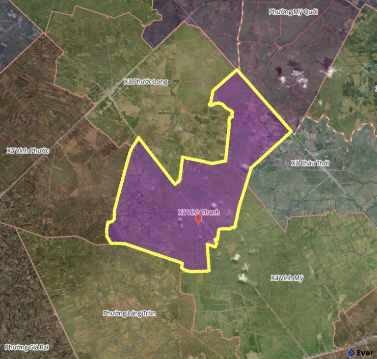 Bản đồ xã Vĩnh Thanh, Cà Mau sau sáp nhập