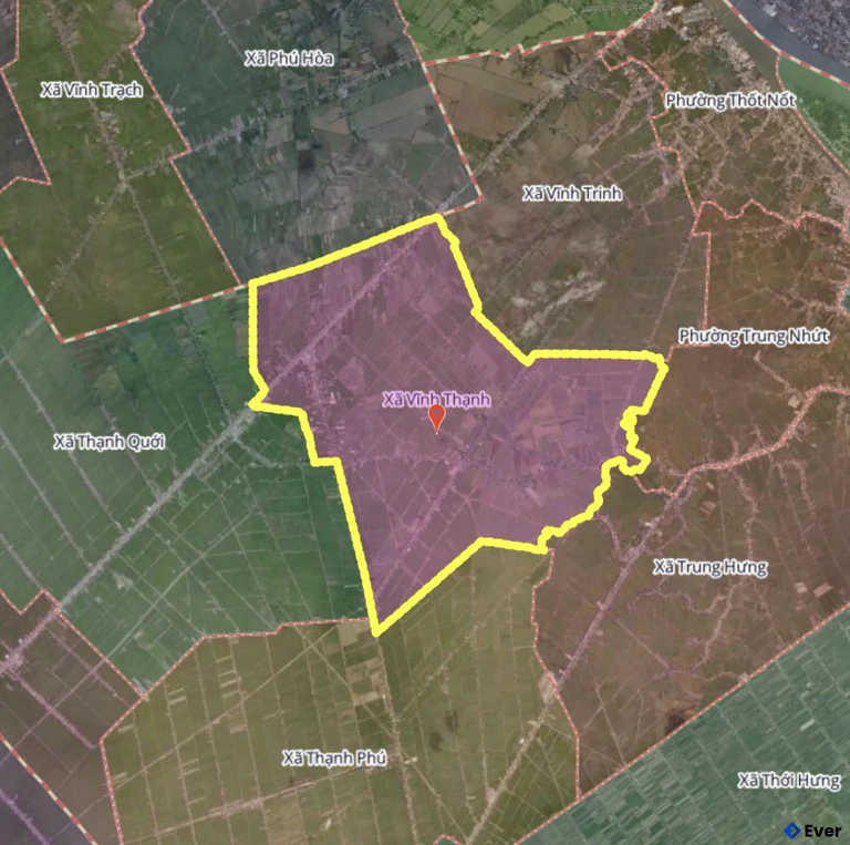 Bản đồ xã Vĩnh Thạnh, Cần Thơ sau sáp nhập