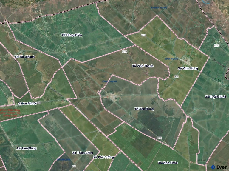 Bản đồ xã Vĩnh Thạnh, Tây Ninh sau sáp nhập