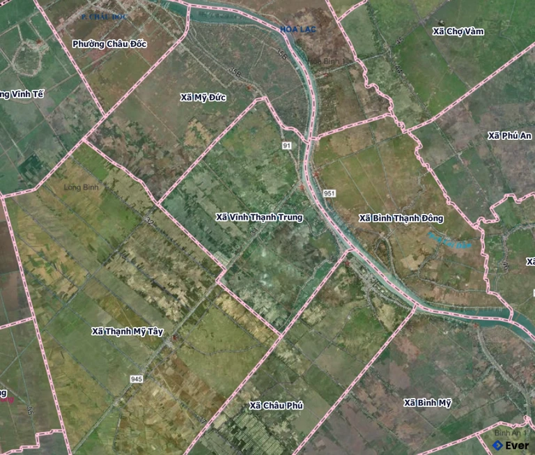 Bản đồ xã Vĩnh Thạnh Trung sau sáp nhập