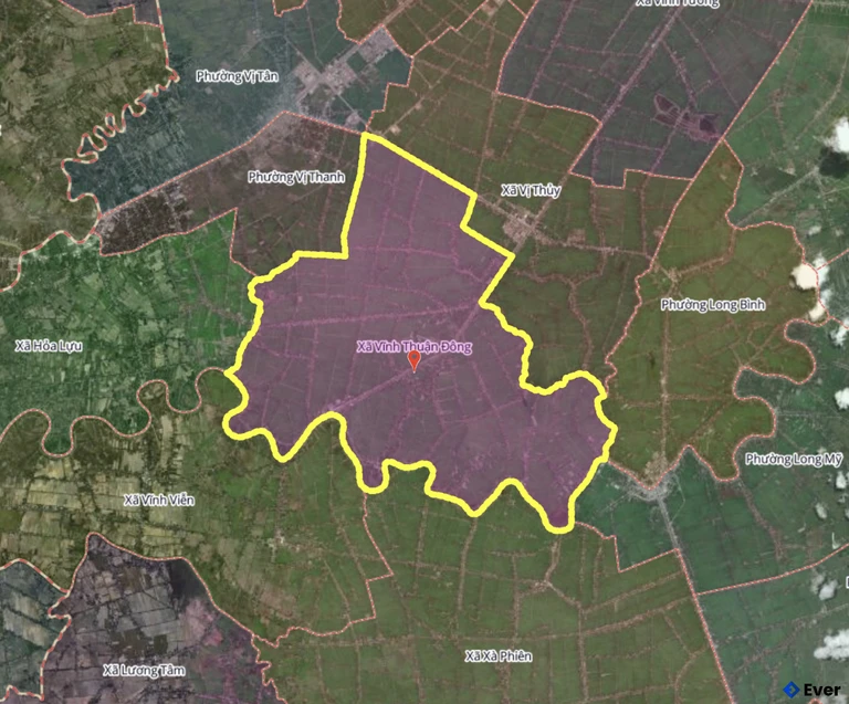 Bản đồ xã Vĩnh Thuận Đông, Cà Mau sau sáp nhập