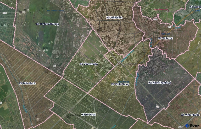 Bản đồ xã Vĩnh Thuận sau sáp nhập