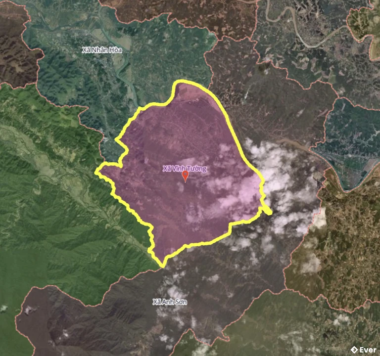 Bản đồ xã Vĩnh Tường, Nghệ An sau sáp nhập