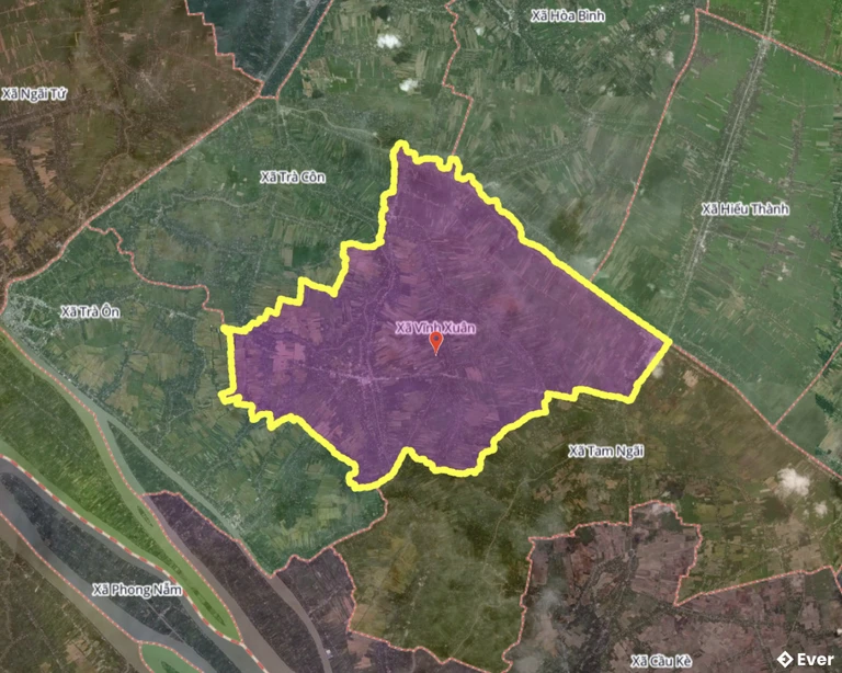 Bản đồ xã Vĩnh Xuân, Vĩnh Long sau sáp nhập