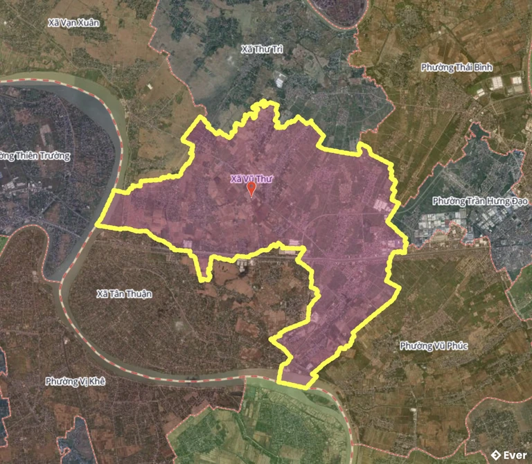 Bản đồ xã Vũ Thư, Hưng Yên sau sáp nhập