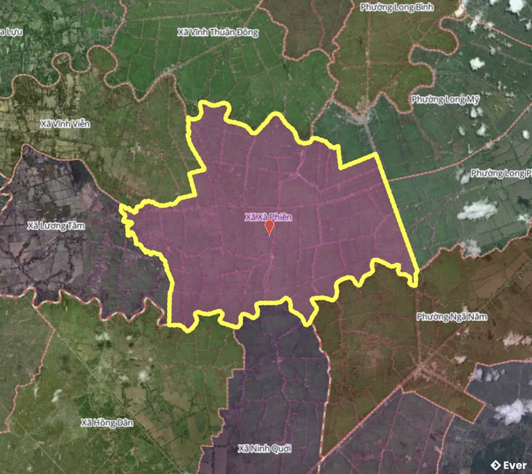 Bản đồ xã Xà Phiên, Cần Thơ sau sáp nhập