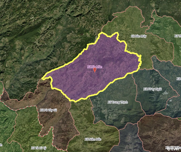 Bản đồ xã Xín Mần, Tuyên Quang sau sáp nhập