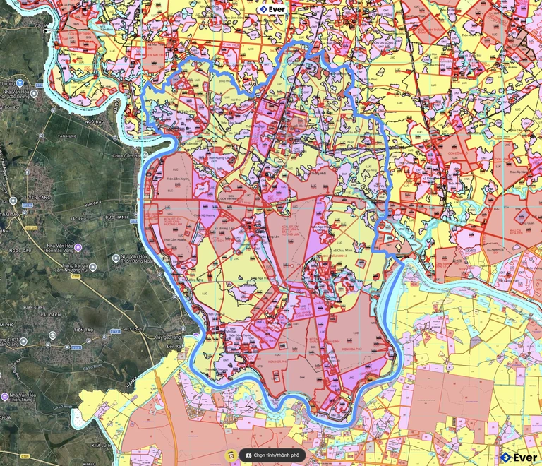 Bản đồ xã Xuân Cẩm, Bắc Ninh sau sáp nhập