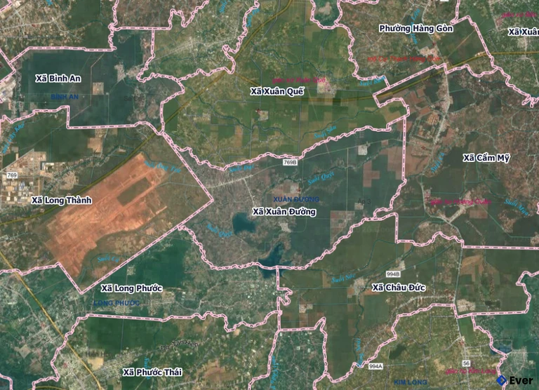 Bản đồ xã Xuân Đường, Đồng Nai sau sáp nhập