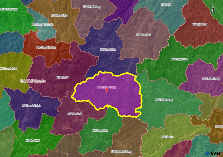 Bản đồ xã Xuân Dương, Thái Nguyên sau sáp nhập