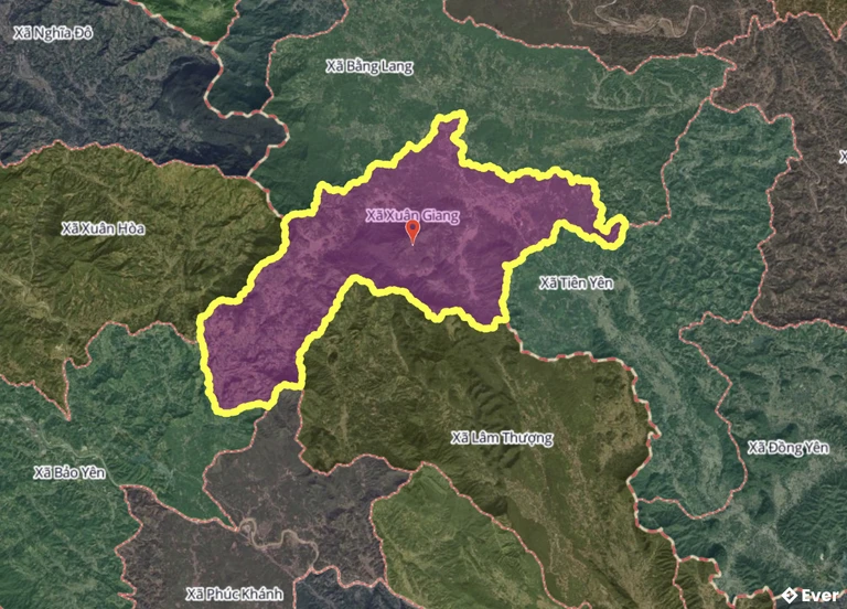 Bản đồ xã Xuân Giang, Tuyên Quang sau sáp nhập
