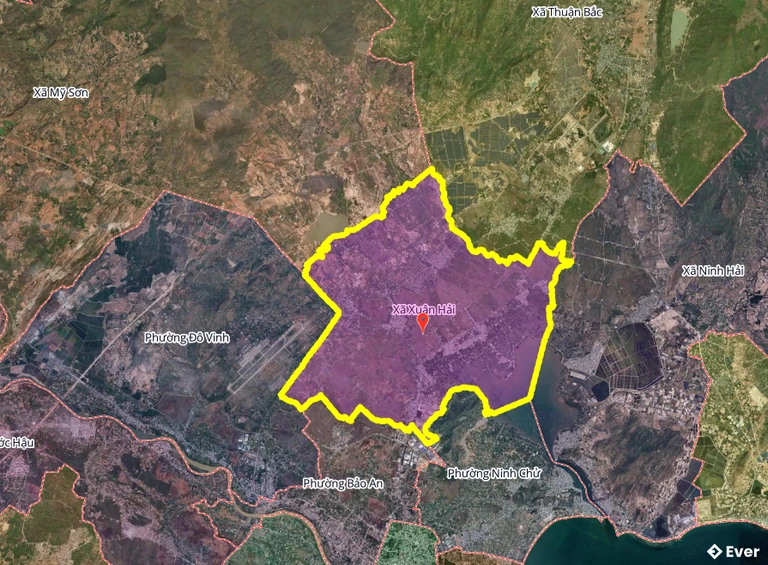 Bản đồ xã Xuân Hải sau sáp nhập