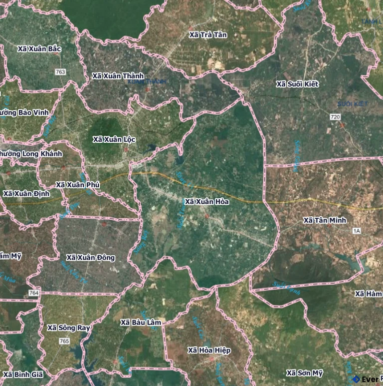 Bản đồ xã Xuân Hòa, Đồng Nai sau sáp nhập