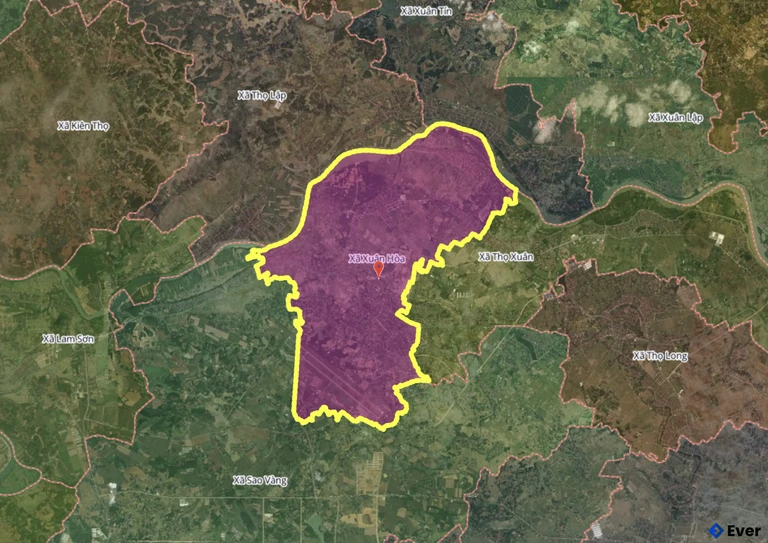 Bản đồ xã Xuân Hòa, Thanh Hóa sau sáp nhập