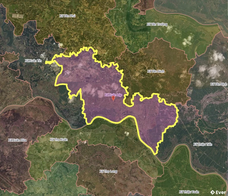 Bản đồ xã Xuân Lập, Thanh Hóa sau sáp nhập