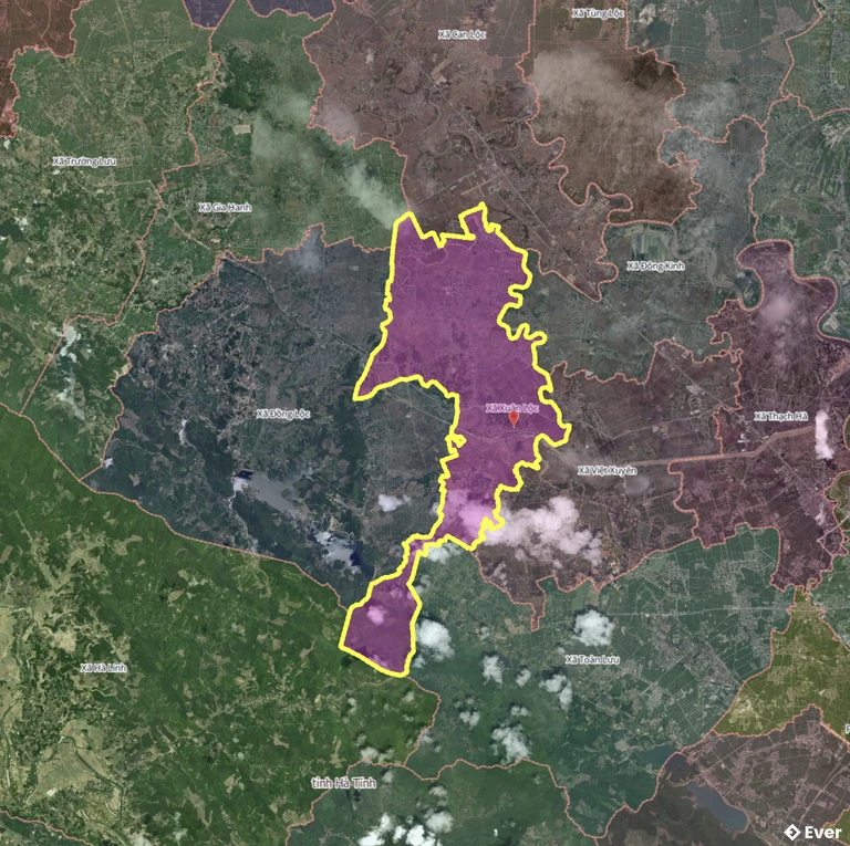 Bản đồ xã Xuân Lộc, Hà Tĩnh sau sáp nhập