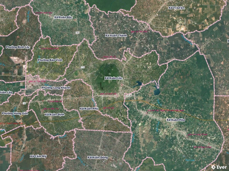 Bản đồ xã Xuân Lộc sau sáp nhập