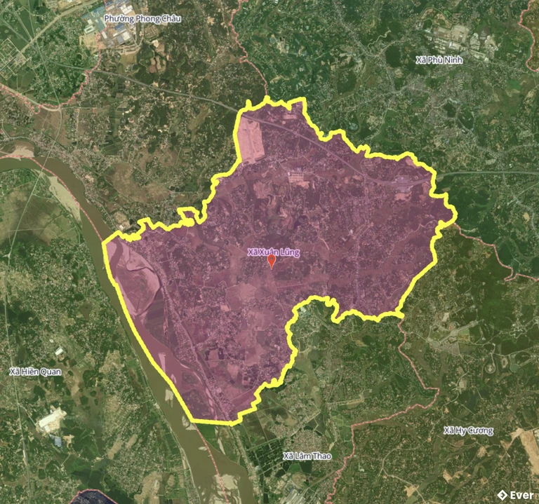 Bản đồ xã Xuân Lũng, Phú Thọ sau sáp nhập