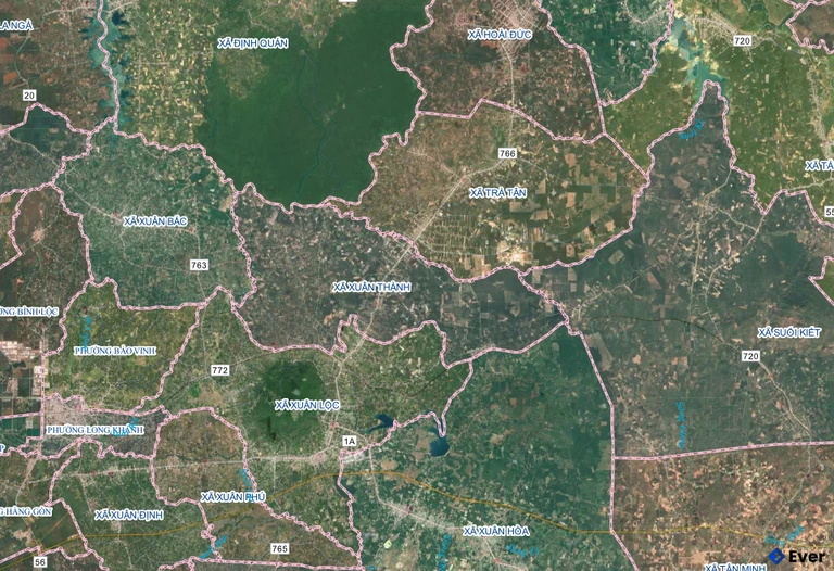 Bản đồ xã Xuân Thành, Đồng Nai sau sáp nhập