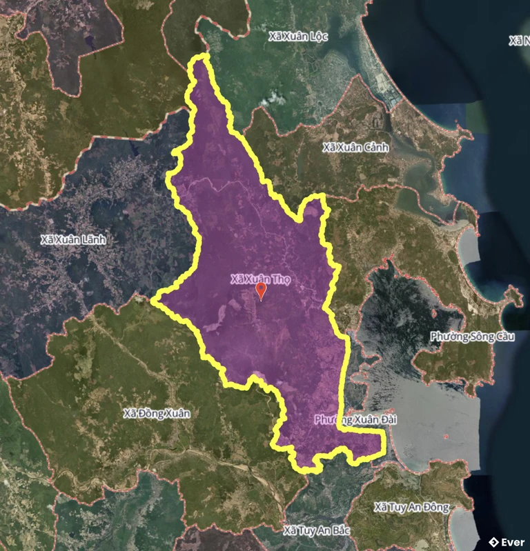 Bản đồ xã Xuân Thọ, Đắk Lắk sau sáp nhập