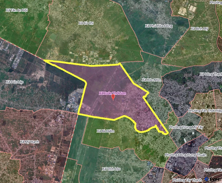 Bản đồ xã Xuân Thới Sơn, thành phố Hồ Chí Minh sau sáp nhập