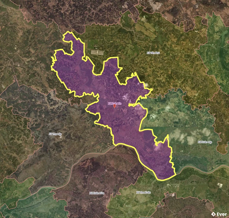 Bản đồ xã Xuân Tín, Thanh Hóa sau sáp nhập