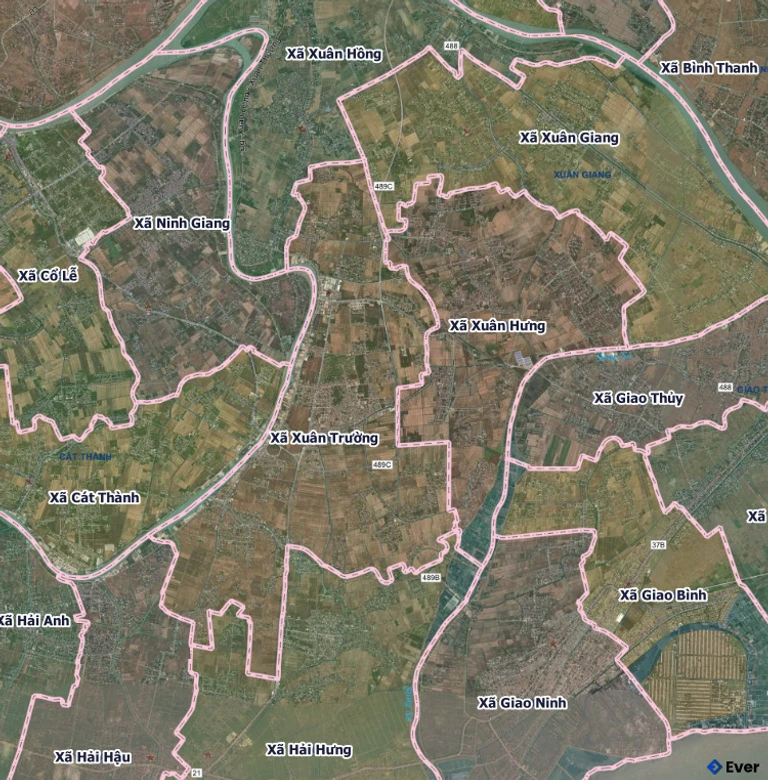 Bản đồ xã Xuân Trường sau sáp nhập