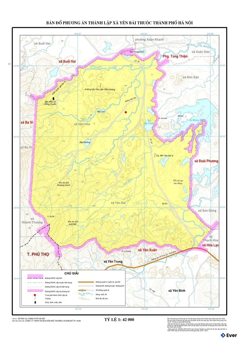 Bản đồ xã Yên Bài, Hà Nội sau sáp nhập