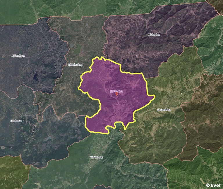 Bản đồ xã Yên Định, Bắc Ninh sau sáp nhập