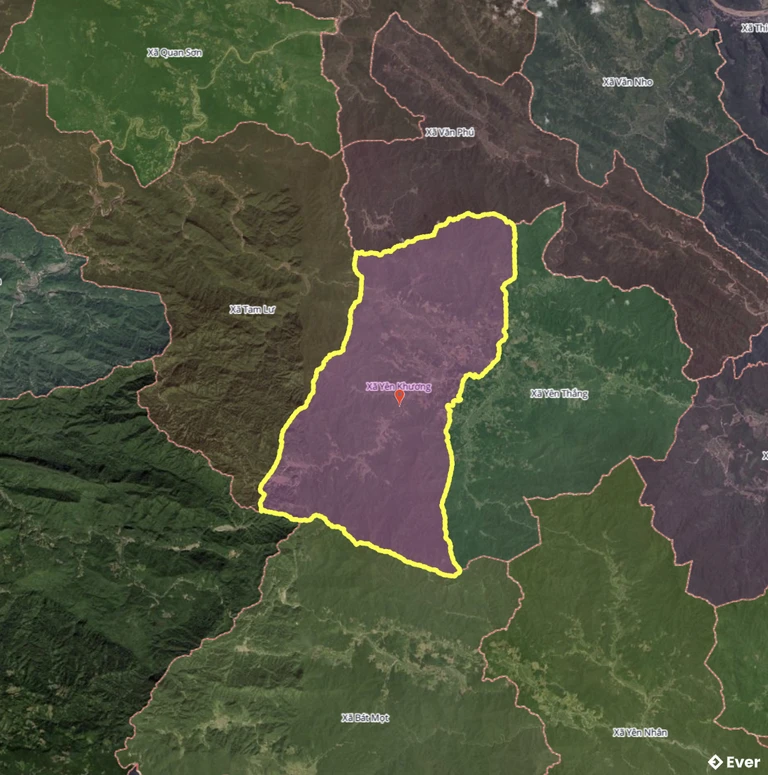 Bản đồ xã Yên Khương, Thanh Hóa sau sáp nhập