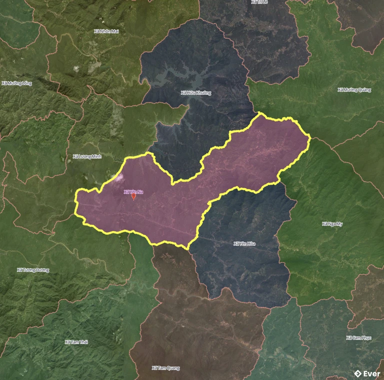 Bản đồ xã Yên Na, Nghệ An sau sáp nhập