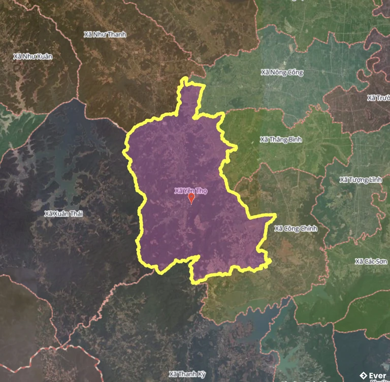 Bản đồ xã Yên Thọ, Thanh Hóa sau sáp nhập