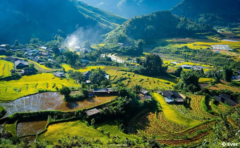 Bình minh ở xã Hạnh Phúc, Lào Cai