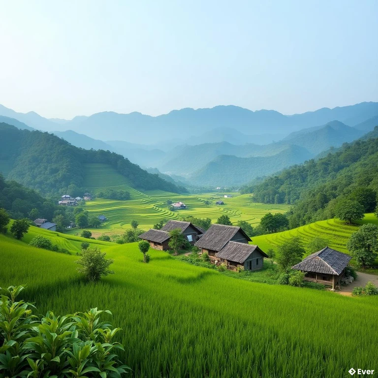 Cảnh nông thôn tại xã Liên Sơn, Lào CaiC