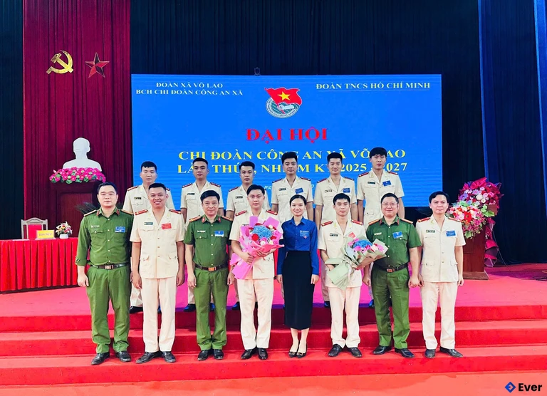 Chi đoàn Công an xã Võ Lao tổ chức thành công Đại Hội lần thứ I