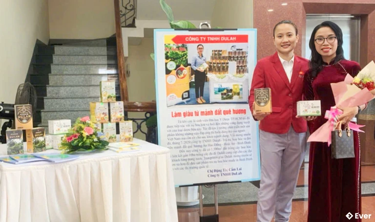 Công ty TNHH Dulah một trong những DN phát triển khá tại xã với việc xây dựng thành công sản phẩm OCOP Trà hoa hòe