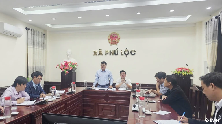 Cuộc họp ứng phó với thiên tại tại xã Phú Lộc giai đoạn sau sáp nhập