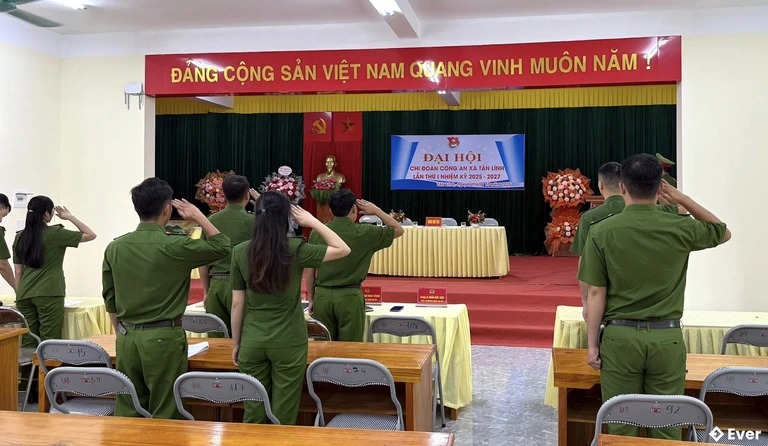 Đại hội chi đoàn Công an xã Tân Lĩnh lần thứ I