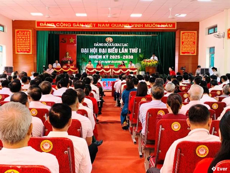 Đại hội đại biểu lần thứ nhất tại xã Giai Lạc giai đoạn sau sáp nhập